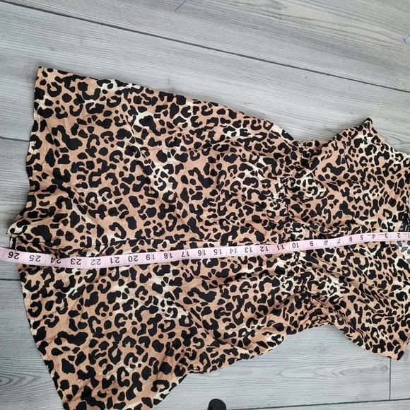 New Look Womens One-Piece Romper Size 8 Multicolor Animal Print Spaghetti Straps - Picture 9 of 13